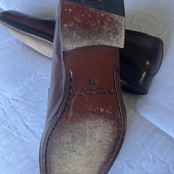 Brown Penny Loafers To Boot "Francis" size 8 1/2 - Picture 9 of 12